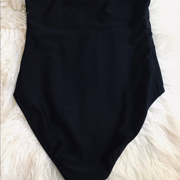 Seekers Australia One Piece Swimsuit Sheer Middle Black & Blue Women’s Size 10 - Picture 8 of 10